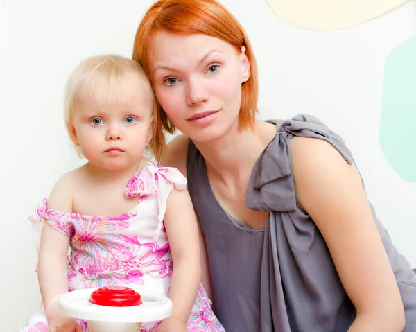 Portrait of mother and her baby-girl — Stock Photo, Image