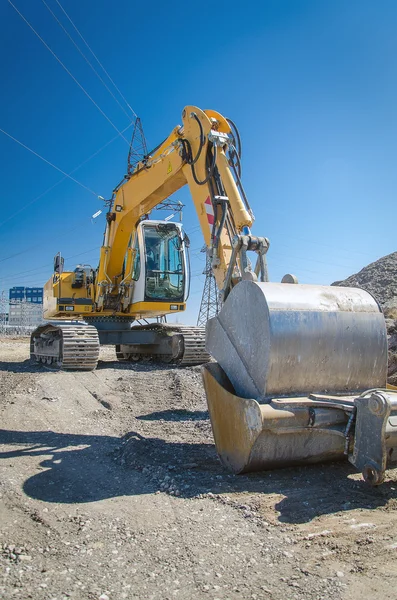 Excavadora en obra — Foto de Stock