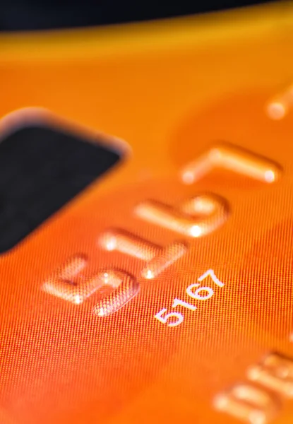 Bliska chip karty kredytowej lub debetowej — Zdjęcie stockowe