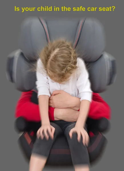 Is your child in the safe car seat? — Stock Photo, Image
