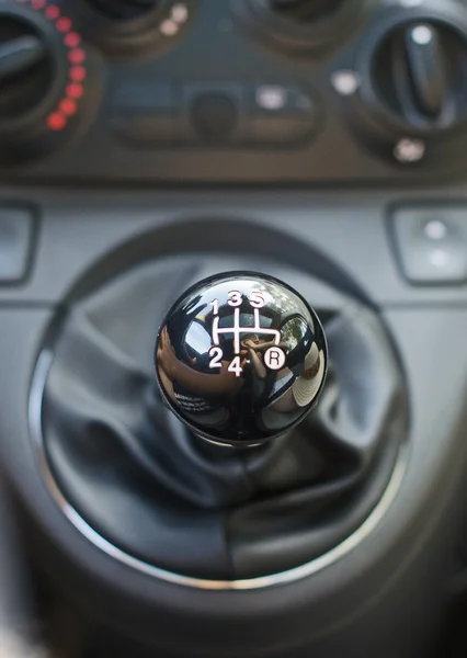 Five speed gear stick. Close-up. — Stock Photo, Image