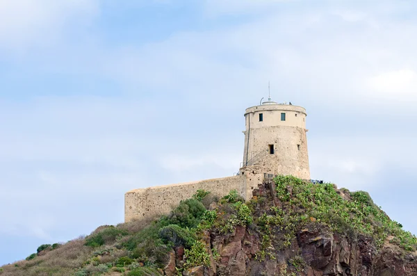 Fortress on the hill on the peninsula. — Stock Photo, Image