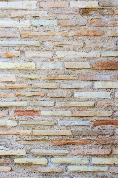 Very ancient brick wall built. Stock Image