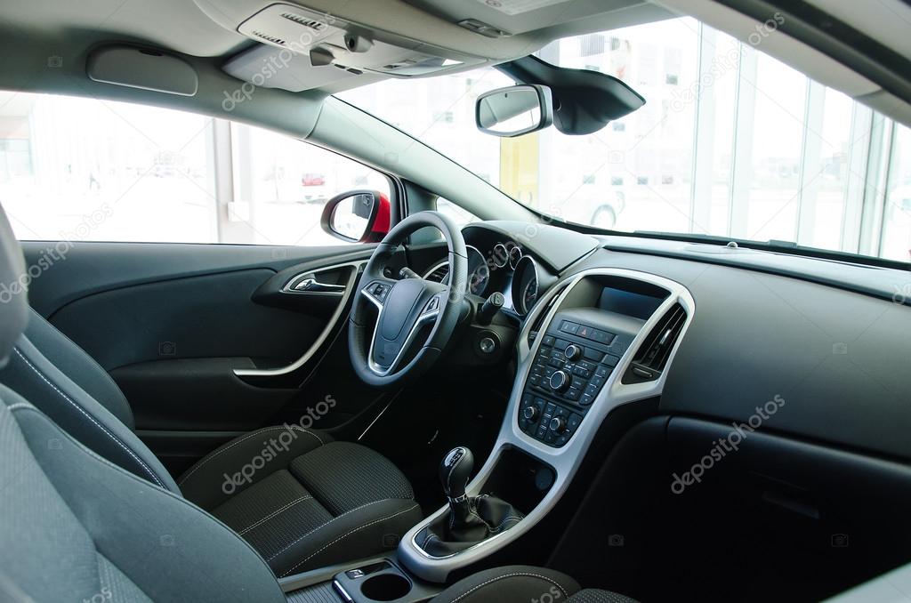 Interior of a modern new car.