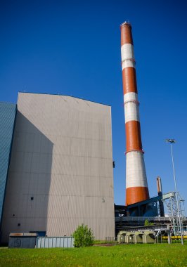 Perspektif Görünümü termik Santrali baca.