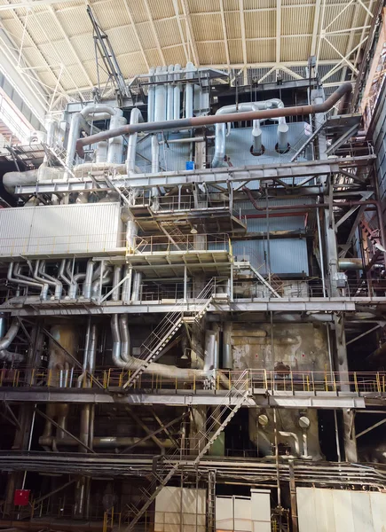 Industrial interior of old heat power plant. — Stock Photo, Image