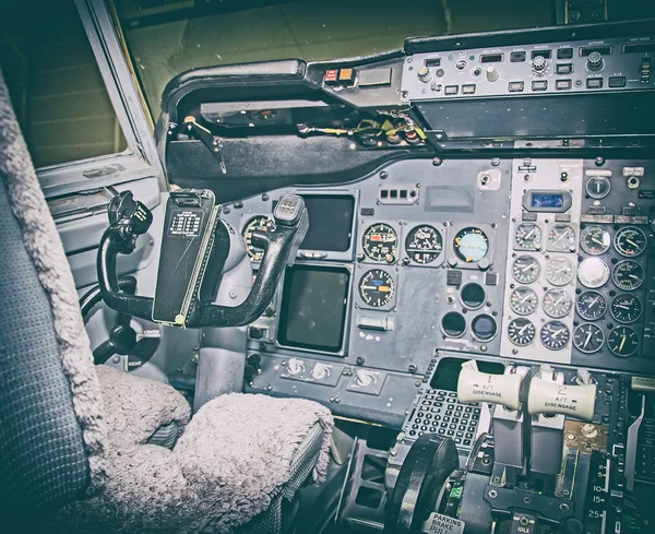 Αεροσκάφη του ταμπλό. Δες μέσα καμπίνα του πιλότου. — Φωτογραφία Αρχείου