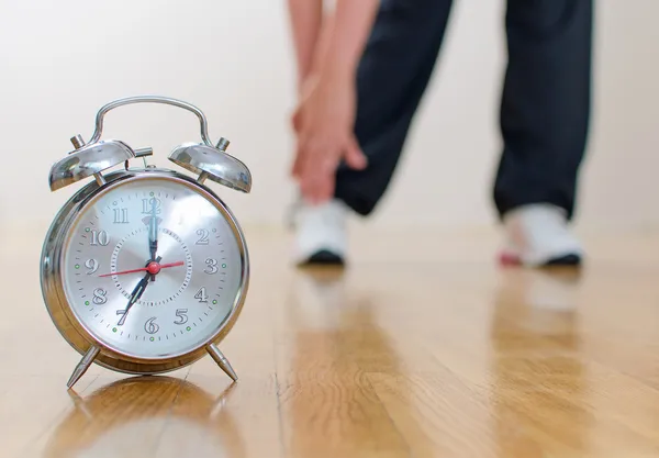 Günün programı. spor yaparken kadın. — Stok fotoğraf