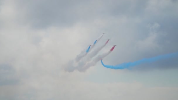 Tallinn Bay Estland Juni Red Arrows Royal Air Force Kunstflugshow — Stockvideo