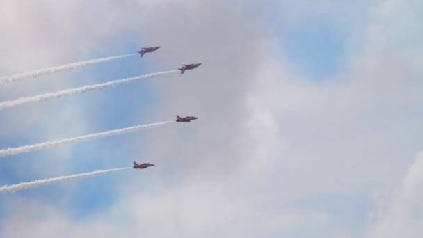 Tallinn Bay Estland Juni Red Arrows Royal Air Force Kunstflugshow — Stockvideo