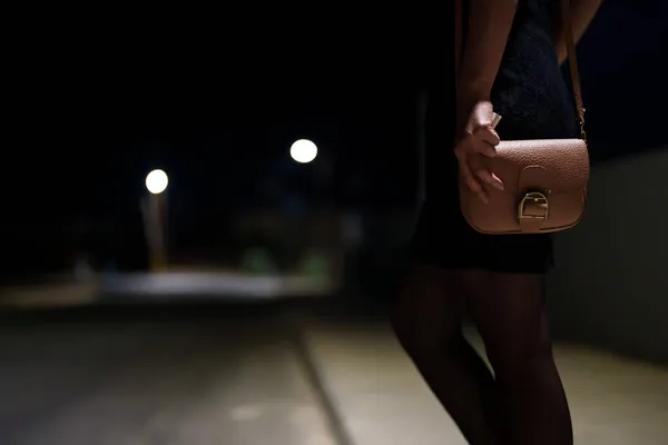 Mulher Prostituta Meias Rua — Fotografia de Stock