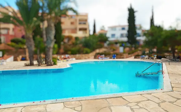 Modern Contemporary Backyard Swimming Pool Summer — Stock Photo, Image