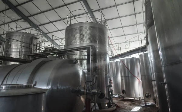 Modern Wine Factory Interior Reservoirs — Stock Photo, Image