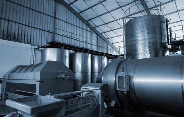 Modern Wine Factory Interior Reservoirs — Stock Photo, Image