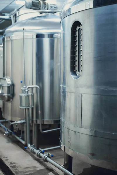 Modern Brewery Factory Interior Reservoirs — Stock Photo, Image