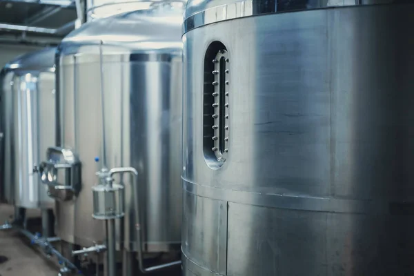 Modern Brewery Factory Interior Reservoirs — Stock Photo, Image