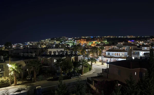 Cidade Paphos Final Noite Verão — Fotografia de Stock