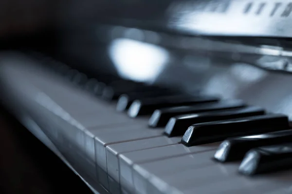 Närbild Royal Grand Piano Nycklar — Stockfoto