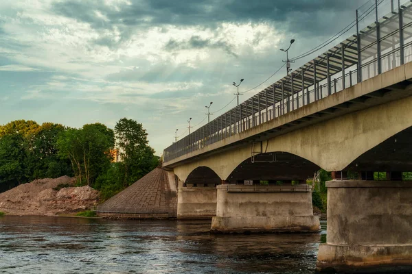Puente Fronterizo Amistad Frontera Estonia Rusia — Foto de Stock