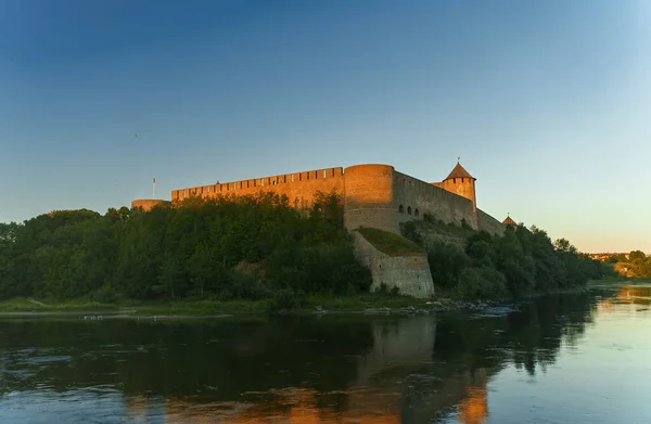 View Ivangorod Castle Russia Estonia — Stock Photo, Image