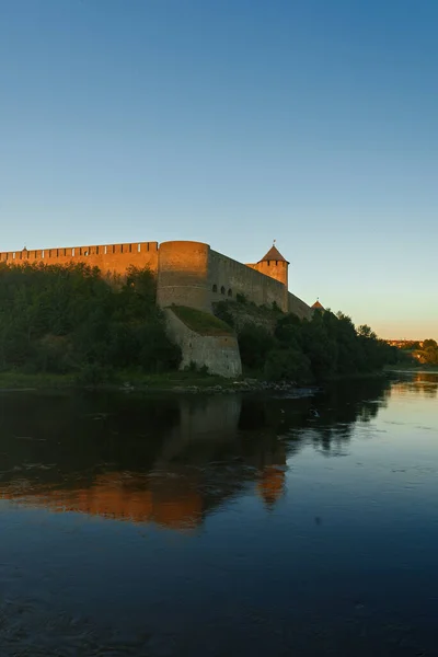 View Ivangorod Castle Russia Estonia — Stock Photo, Image