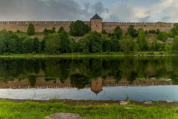 Blick Auf Das Schloss Ivangorod Russland Von Estland Aus — Stockfoto