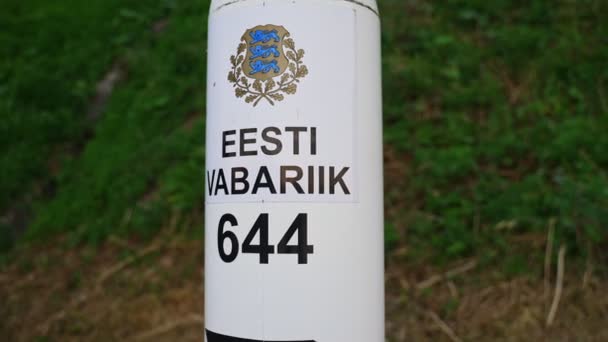Border Post Republic Estonia — Video Stock