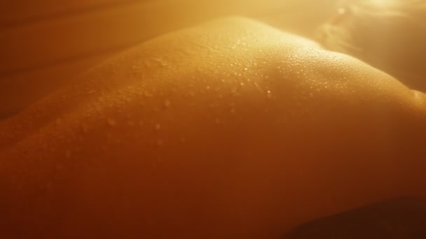 Mujer Desnuda Sauna Spa Procedimientos Sanitarios — Vídeos de Stock