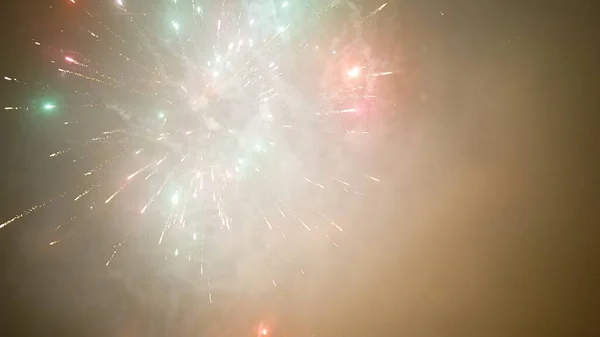 Fajerwerki Niebie Święto Nowego Roku — Zdjęcie stockowe