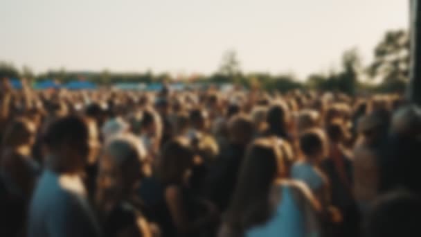 People Enjoying Musical Concert Large Stage — Vídeo de Stock