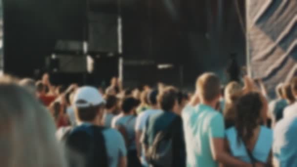 People Enjoying Musical Concert Large Stage — Vídeo de Stock