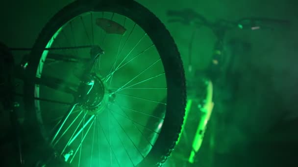 Bicycle Wheel Workshop Rgb Effects — Vídeo de Stock