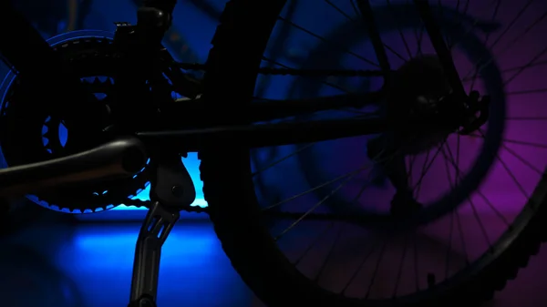 Bicycles Stand Workshop Led Lights — 스톡 사진