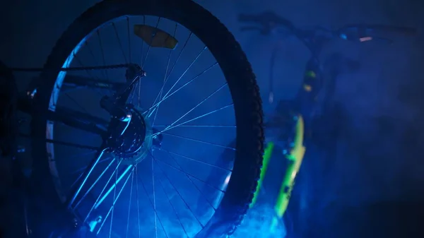 Bicycle Wheel Workshop Rgb Effects — 스톡 사진