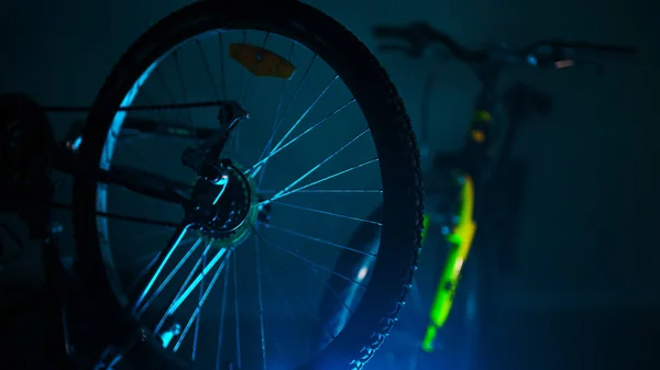 Bicycle Wheel Workshop Rgb Effects — Stock fotografie