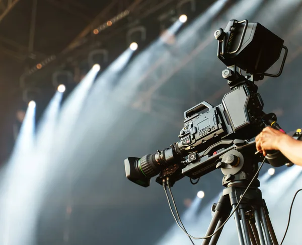 Cámara Vídeo Digital Difusión Profesional Escenario — Foto de Stock