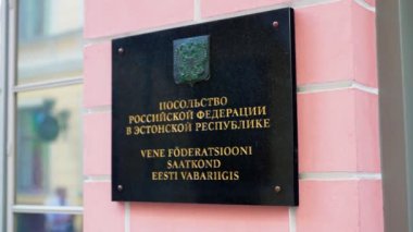 TALLINN, ESTONIA - OCTOBER 21, 2021. Embassy of the Russian Federation in the Republic of Estonia.