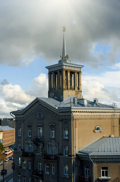 Единственное Здание Советской Символикой Таллинне — стоковое фото