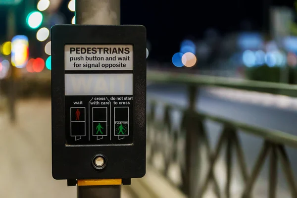 Modern Pedestrian Crossing Button Device Street — Stock Photo, Image