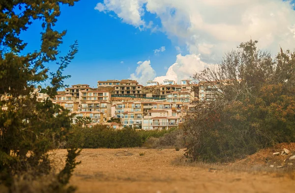 Mountainside Házak Paphos Ciprus — Stock Fotó