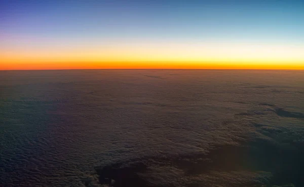 Pemandangan Fajar Dari Ketinggian Troposfer — Stok Foto