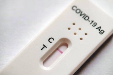 Coronavirüs için Negatif Antijen Hızlı Testi.