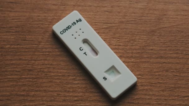 Negativní Antigen Rychlý Test Koronavirus — Stock video