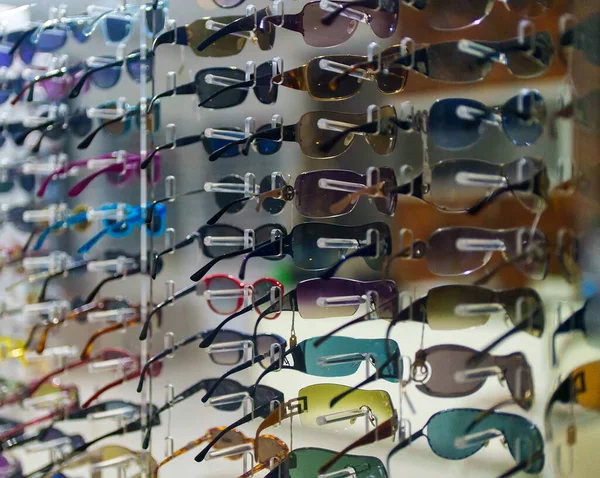 Gran Selección Gafas Sol Multicolores — Foto de Stock