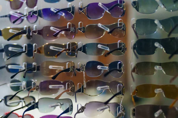 Gran Selección Gafas Sol Multicolores — Foto de Stock