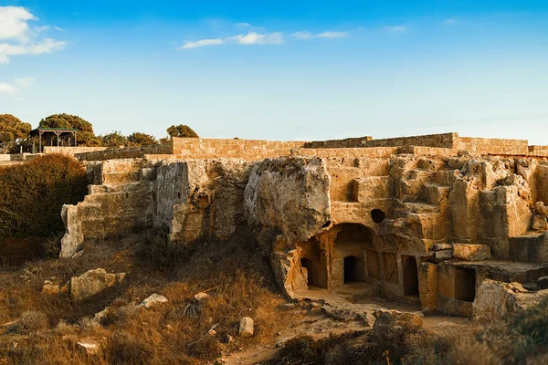 Гробницы Царей Городе Пафосе Кипре — стоковое фото