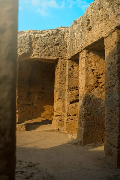 Tombes Des Rois Dans Ville Paphos Chypre — Photo