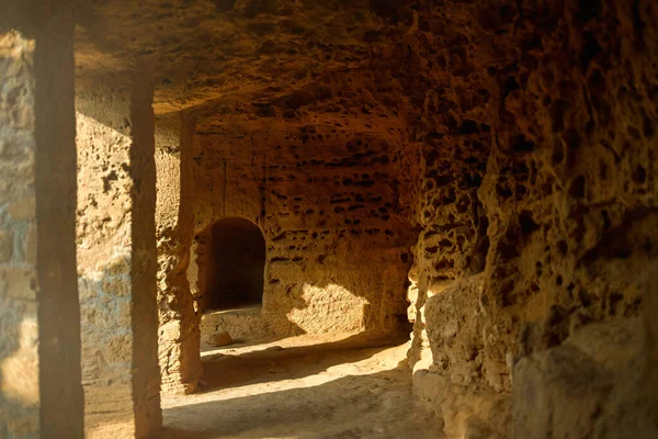 Túmulos Dos Reis Cidade Paphos Chipre — Fotografia de Stock