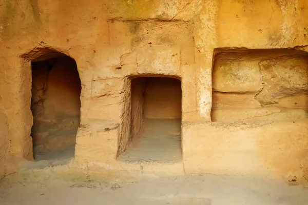 Túmulos Subterrâneos Necrópolis Túmulos Dos Reis Cidade Paphos Chipre — Fotografia de Stock