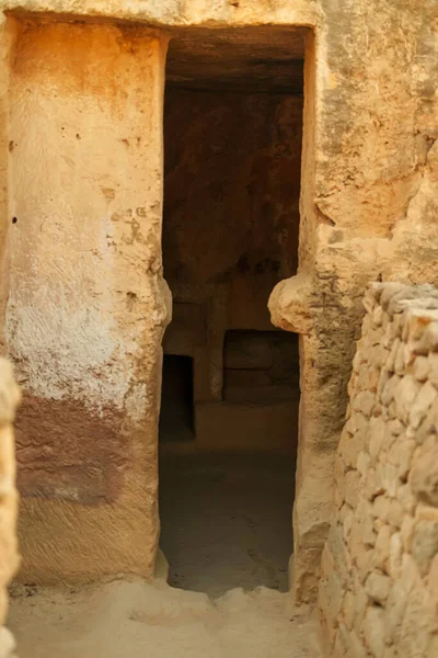 Подземные Гробницы Некрополе Гробницы Царей Городе Пафосе Кипре — стоковое фото